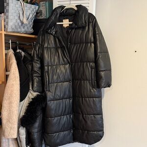 Avec Les Filles Black Puffer Jacket- Size Small